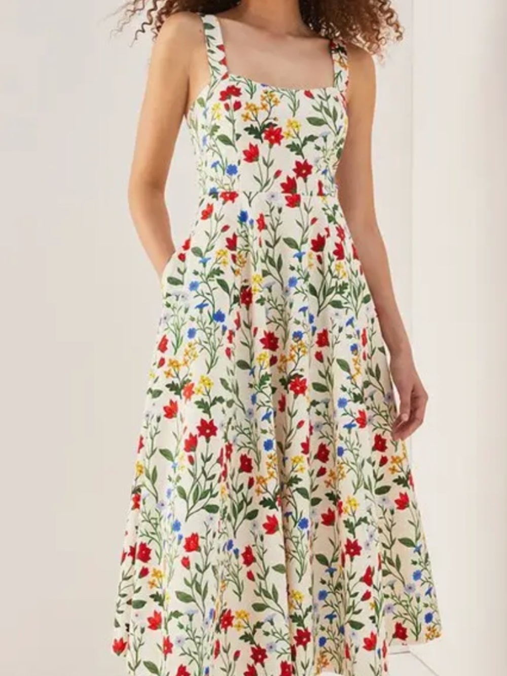 Rebecca Taylor Botanica Fleur Sweetheart Midi Dress